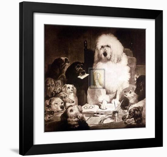 Laying Down the Law-Edwin Henry Landseer-Framed Art Print
