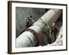 Laying Gas Pipes, Saudi Arabia, Middle East-Richard Ashworth-Framed Photographic Print