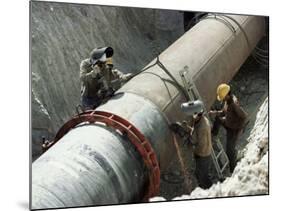 Laying Gas Pipes, Saudi Arabia, Middle East-Richard Ashworth-Mounted Photographic Print