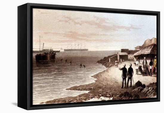 Laying of the Telegraph Cable across the Indian Ocean Between Bombay and Aden, 1870-null-Framed Stretched Canvas