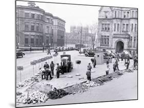 Laying Pipeline, Philadelphia, Pennsylvania-null-Mounted Photo