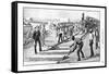 Laying Sleepers and Rails (Permanent Wa) on the Transvaal Railway, South Africa, 1893-null-Framed Stretched Canvas