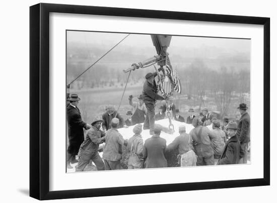 Laying the Cornerstone For the Lincoln Memorial-null-Framed Art Print