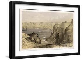 Laying the Earth Cable at Valentia Ireland at the European Terminal of the Cable-Robert Dudley-Framed Art Print