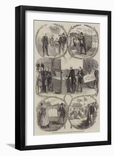Laying the First Stone of the Royal Dramatic College, at Maybury-null-Framed Giclee Print