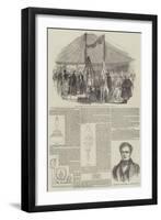 Laying the Foundation Stone of St Mary's (Marylebone and Paddington) Hospital, by Prince Albert-null-Framed Giclee Print