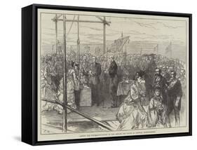 Laying the Foundation-Stone of the Asylum for Idiots at Knowle, Warwickshire-Charles Robinson-Framed Stretched Canvas