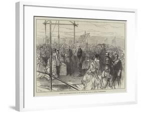 Laying the Foundation-Stone of the Asylum for Idiots at Knowle, Warwickshire-Charles Robinson-Framed Giclee Print