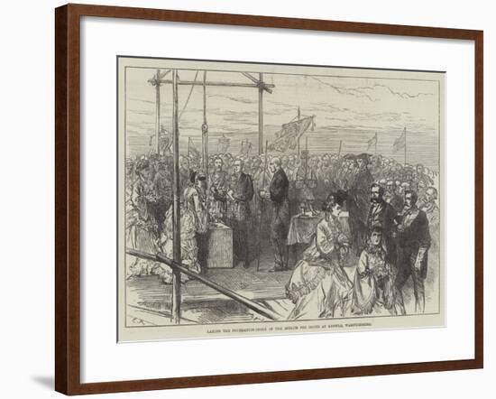 Laying the Foundation-Stone of the Asylum for Idiots at Knowle, Warwickshire-Charles Robinson-Framed Giclee Print