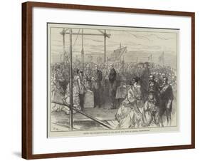 Laying the Foundation-Stone of the Asylum for Idiots at Knowle, Warwickshire-Charles Robinson-Framed Giclee Print