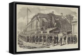 Laying the Foundation-Stone of the New Masonic Temple at Shanghai-null-Framed Stretched Canvas