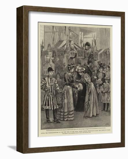 Laying the Foundation-Stone of the New Wing of the Royal United Service Institute by H R H the Prin-Arthur Hopkins-Framed Giclee Print