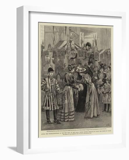 Laying the Foundation-Stone of the New Wing of the Royal United Service Institute by H R H the Prin-Arthur Hopkins-Framed Giclee Print