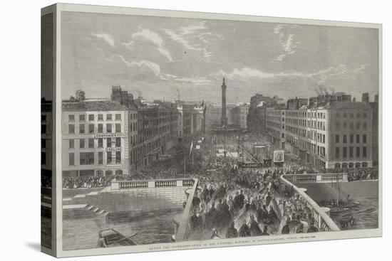 Laying the Foundation-Stone of the O'Connell Monument in Sackville-Street, Dublin-null-Stretched Canvas