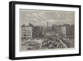 Laying the Foundation-Stone of the O'Connell Monument in Sackville-Street, Dublin-null-Framed Giclee Print