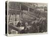 Laying the Foundation-Stone of the Southern Embankment of the Thames, Above Westminster Bridge-null-Stretched Canvas