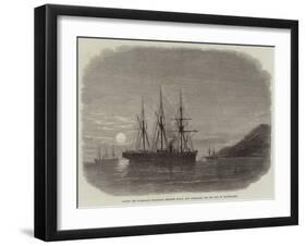 Laying the Submarine Telegraph Between Malta and Gibraltar, Off the Isle of Pantellaria-null-Framed Giclee Print