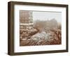 Laying Tramlines at the Junction of Whitechapel High Street and Commercial Road, London, 1907-null-Framed Photographic Print