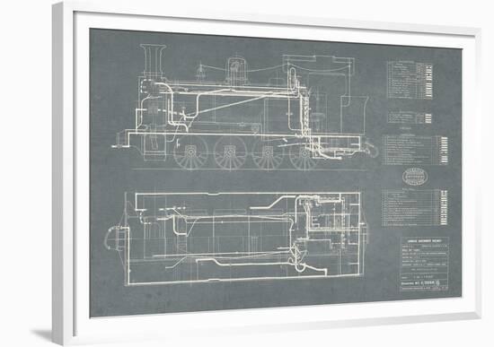 Layout for Tank Engines II-The Vintage Collection-Framed Giclee Print