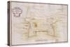 Layout of Lucignano Medicean Fortress in Val Di Chiana, Italy, 16th Century-null-Stretched Canvas