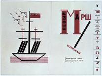 Boat Spread from 'For Reading Out Loud, a Collection of Poems, 1923-Lazar Markovich Lissitzky-Stretched Canvas