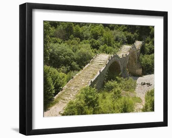 Lazaridis (Kontodimos) Bridge, Dating from 1753, Kipi, Zagoria Mountains, Epiros, Greece, Europe-Rolf Richardson-Framed Photographic Print