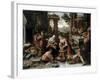 Lazarus and the Rich Man-Jacopo Bassano-Framed Art Print