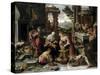 Lazarus and the Rich Man-Jacopo Bassano-Stretched Canvas