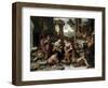 Lazarus and the Rich Man-Jacopo Bassano-Framed Art Print