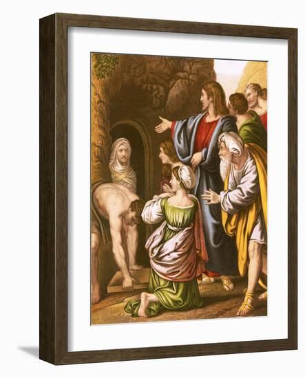 Lazarus Raised from the Dead-English-Framed Giclee Print