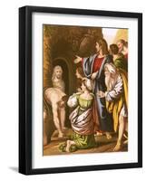 Lazarus Raised from the Dead-English-Framed Giclee Print