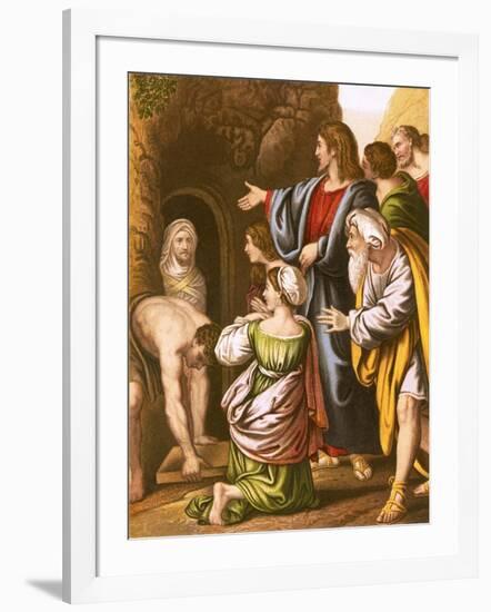 Lazarus Raised from the Dead-English-Framed Giclee Print