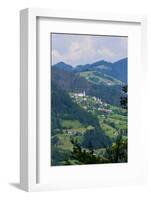 Lazec, near Cerkno, Littoral Region, Slovenia. Typical mountain town.-null-Framed Photographic Print