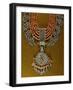 Lazem Necklace Composed of Six Strands of Coral Beads and Filigreed Silver Central Pendant-null-Framed Giclee Print