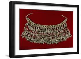 Lazem Necklace in Silver Filigreed and Coral Trimmings, Yemen, Early 19th Century-null-Framed Giclee Print