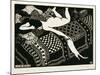 Laziness, 1896 (Woodcut)-Felix Edouard Vallotton-Mounted Giclee Print