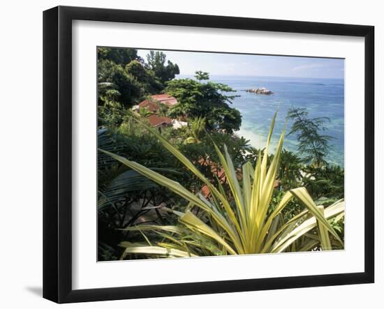 Lazio Beach, Chevalier Bay, Northwest Coast, Island of Praslin, Seychelles, Indian Ocean, Africa-Bruno Barbier-Framed Photographic Print