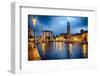 Lazise Harbor Night Scenic-George Oze-Framed Photographic Print