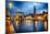 Lazise Harbor Night Scenic-George Oze-Mounted Photographic Print