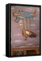 Lazy Bird 1-Leah Saulnier-Framed Stretched Canvas