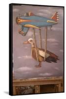 Lazy Bird 1-Leah Saulnier-Framed Stretched Canvas