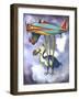 Lazy Bird W Dodo-Leah Saulnier-Framed Giclee Print