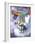 Lazy Bird W Dodo-Leah Saulnier-Framed Giclee Print