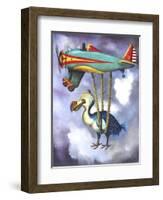 Lazy Bird W Dodo-Leah Saulnier-Framed Giclee Print