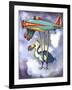 Lazy Bird W Dodo-Leah Saulnier-Framed Giclee Print