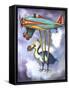 Lazy Bird W Dodo-Leah Saulnier-Framed Stretched Canvas