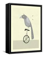 Lazy Bird-Jazzberry Blue-Framed Stretched Canvas