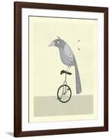 Lazy Bird-Jazzberry Blue-Framed Art Print