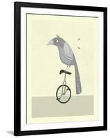 Lazy Bird-Jazzberry Blue-Framed Art Print