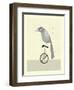 Lazy Bird-Jazzberry Blue-Framed Art Print